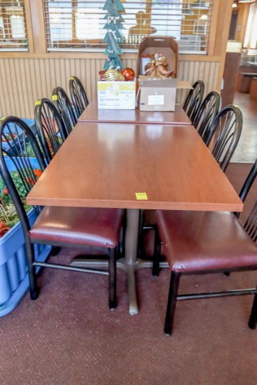 (4) Pedestal 4 Top Restaurant Tables