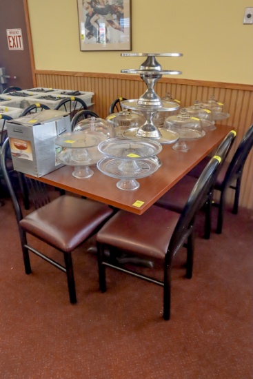 (2) Pedestal 6-Top Restaurant Tables