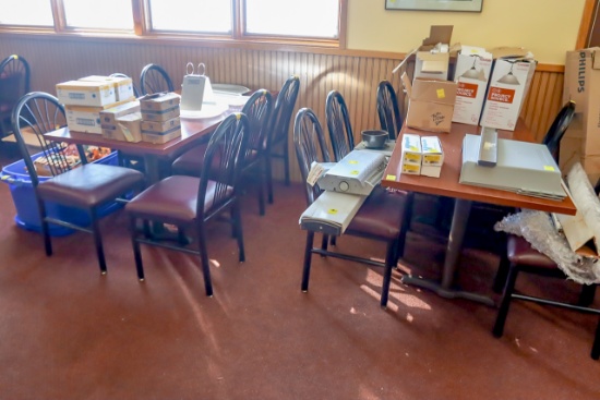 (2) Pedestal 6-Top Restaurant Tables