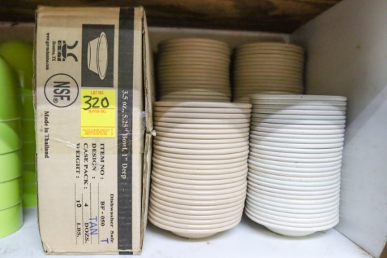 (4) Stacks and Box of Cole Slaw dishes