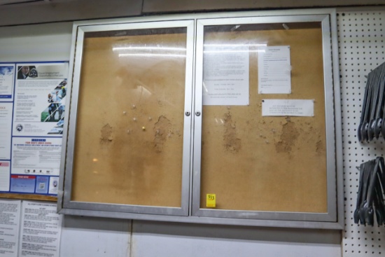 2-Door Glass Message Cabinet