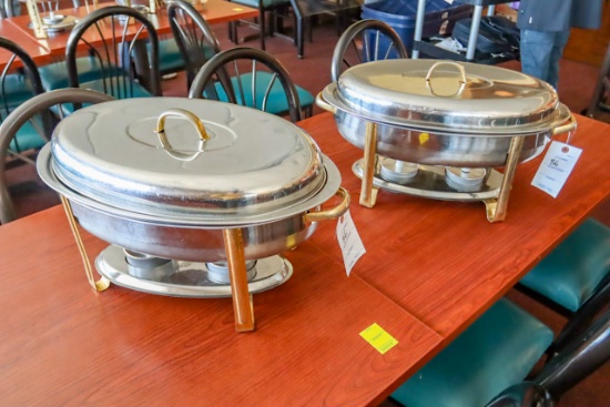 (2) Oval Chafing Pans