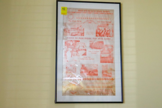 (3) Black Framed Advertising Prints