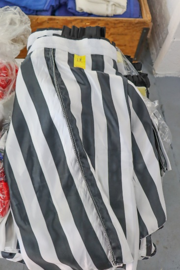 Black & White Stripe Table Skirts, 13' long