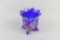 Blue Carnival Glass Bowl