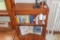 Wood bookshelf with drawer 33x34x12 (includes contents in drawer but No Books)