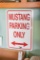 Mustang Parking Only Porcelain Sign