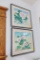 3 Pictures and 2 flamingo plates