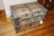 Wood Steamer Trunk / back hinge needs repaired on one side