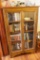 Wooden Glass Door Cabinet 36x60x13 (Intentional notch in back corner) (no contents)