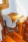 Small desk 32x18x27 and rolling office chair
