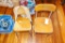 2 Small School Chairs and child's vest
