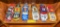 6 Nascar and racecars on shelf