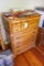 Maple Dresser 4 Drawers 46x34x17 (no contents)