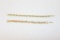 2 Ladies gold, emerald and diamond bracelets