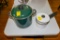 Enamelware Double Bouler and large stock pan