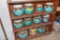 Southwest Style Planters on all 3 shelves
