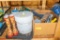 Outdoor décor, boots, auto floor mats, sprinkler can, planters