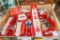 Large Box of fire engines and fireman toys