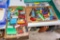 2 Flats with Thomas the Train cars and engines