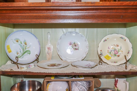 Variety of Kitchen Serving Dishes salts plates and plate racks
