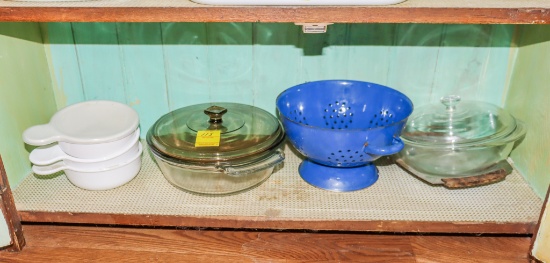 Pyrex casarole dishes strainer