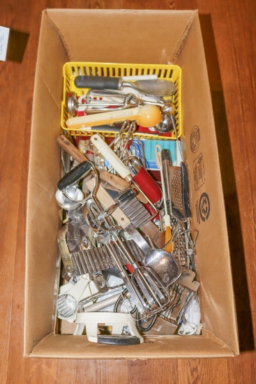 Large assortment of kitchen hand tools
