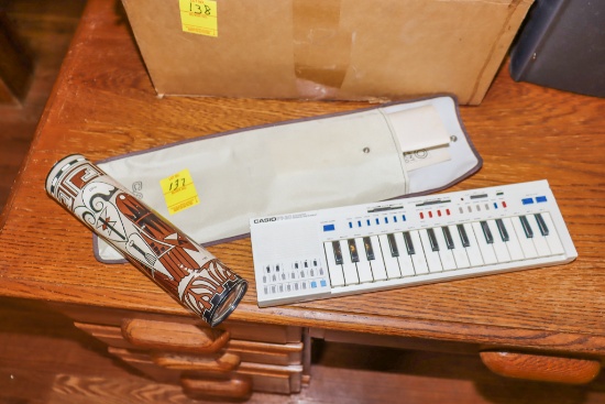 Casio PT-20 keyboard and large kaleidoscope