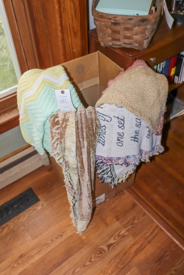 Big box of throws and afghans (8)