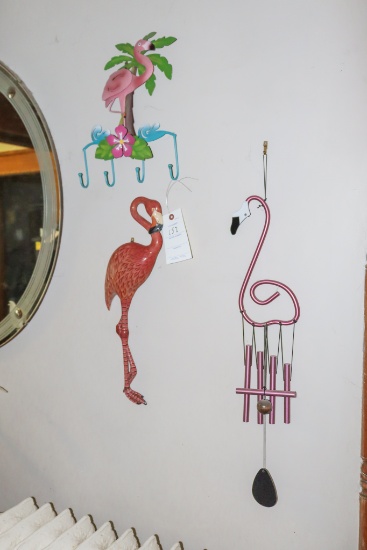 3 Flamingo decorations