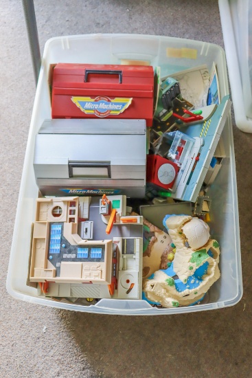 Tote with Micro Machines and Toys