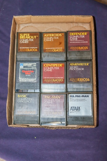 Flat with vintage Atari Computer Games