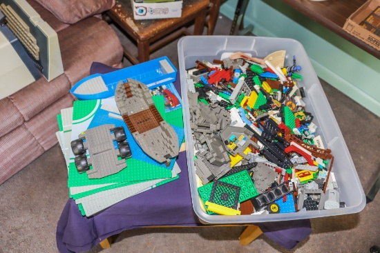 Tote Packed with Legos and Bases