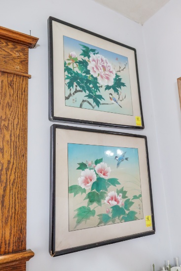 3 Pictures and 2 flamingo plates