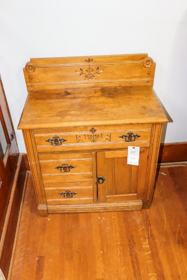 Spooned Carved Wash Stand