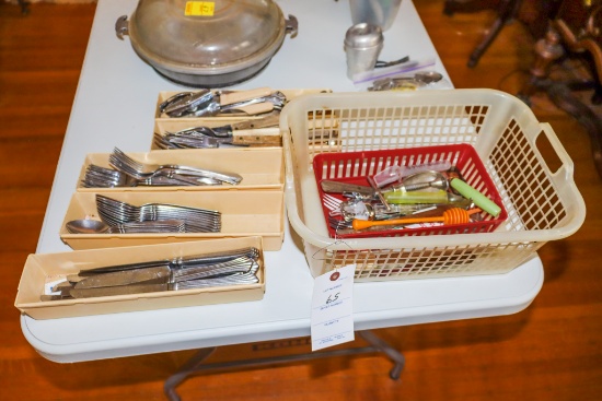 Large assortment of silverware