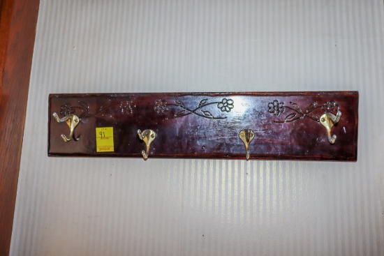 Chalkboard Coat Rack Flamingo Plate