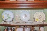 Variety of Kitchen Serving Dishes salts plates and plate racks