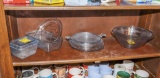 Assorted Pyrex baking dishes and mixing bowls (some chips on mixing bowls)