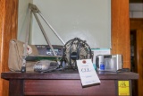 Radio alarm clock fan camera red cross items camera