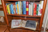 Basket of cookbooks / books on shelf / oracle yearbook / Ossian & Jefferson Twp. Book