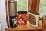 4 Vintage Trash Cans