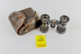 Unmarked binoculars with case