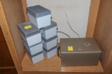 Daytimer file boxes and metal file box