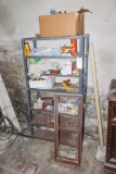 Metal Shelf with Contents
