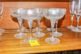 8 Gorham Crystal Champagne Glasses