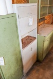 White Metal Hutch Cabinet