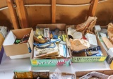 2 Flats of garage items, screws and tools