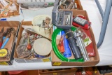 2 Flats of tools and flashlights