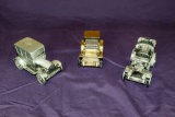 3 Vintage Cast Iron Banks